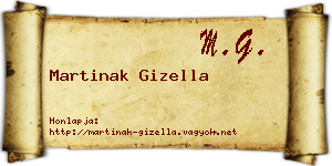 Martinak Gizella névjegykártya